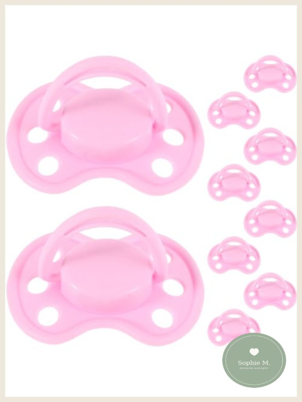 10Pcs Magnetic Pacifiers for Reborn Baby Dolls Plastic Doll Accessories